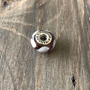 Pandora Purple Glass and Genuine Silver Bead Charm
